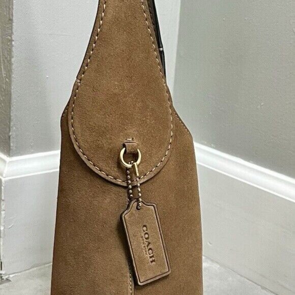 Coach Brown Suede Tote Bag - Picture 5 of 11